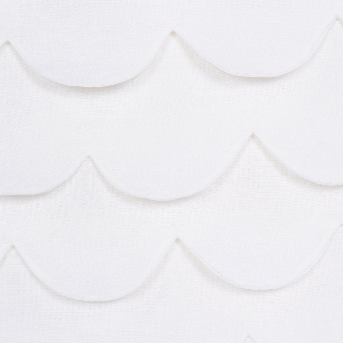 Schumacher 84400 PREP SCHOOL HAND PIECED SCALLOP in WHITE Fa