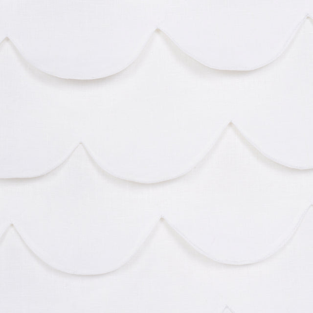 Schumacher 84400 PREP SCHOOL HAND PIECED SCALLOP in WHITE Fa