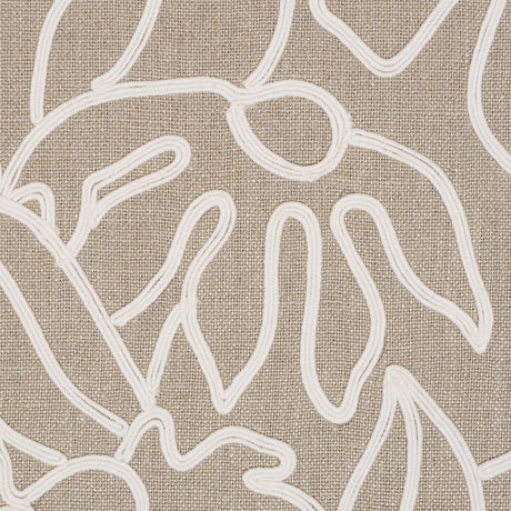Schumacher 84410 LOLA EMBROIDERY in FLAX Fabric - MESA