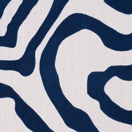 Schumacher 84432 DEFEO EMBROIDERY in INDIGO Fabric - MESA
