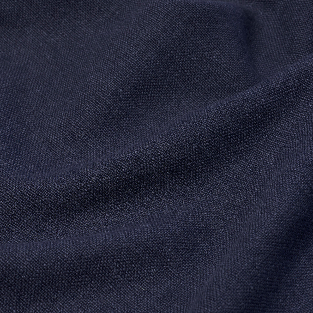 Schumacher Lars Rustic Linen Navy Fabric - Eade's Wallpaper