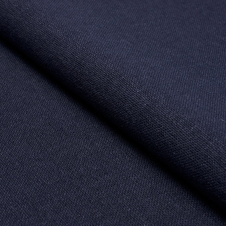 Schumacher Lars Rustic Linen Navy Fabric - Eade's Wallpaper