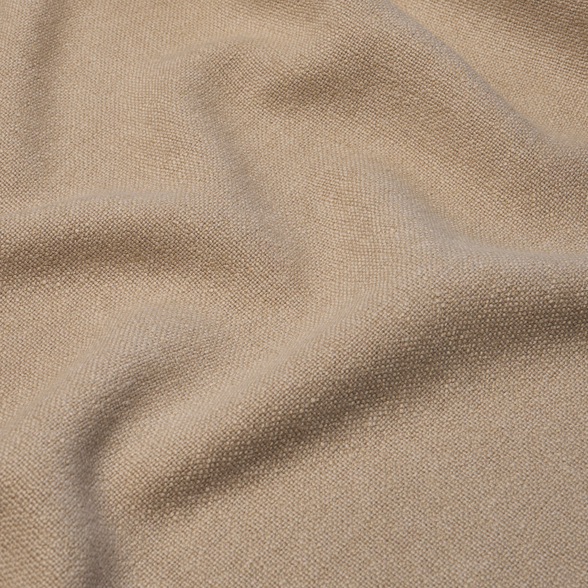 Schumacher Lars Rustic Linen Sand Fabric - Eade's Wallpaper