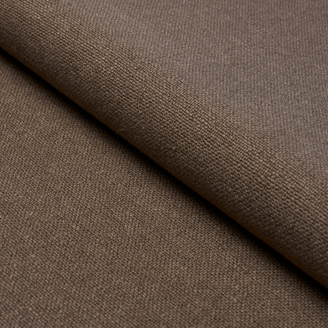 Schumacher Lars Rustic Linen Brown Fabric - Eade's Wallpaper