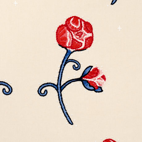 Schumacher 84550 RHINESTONE COWBOY EMBROIDERY in POPPY Fabri