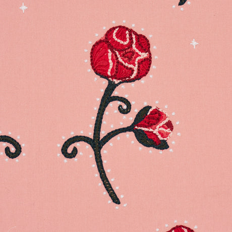 Schumacher 84552 RHINESTONE COWBOY EMBROIDERY in PINK Fabric