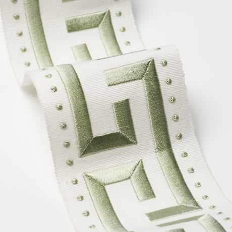 Schumacher 84583 MARGO FRET in CELADON Trim - PALOMA CONTRER