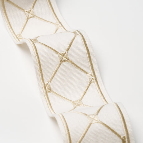 Schumacher 84603 PARISIAN BAMBOO in IVORY Trim - PALOMA CONT