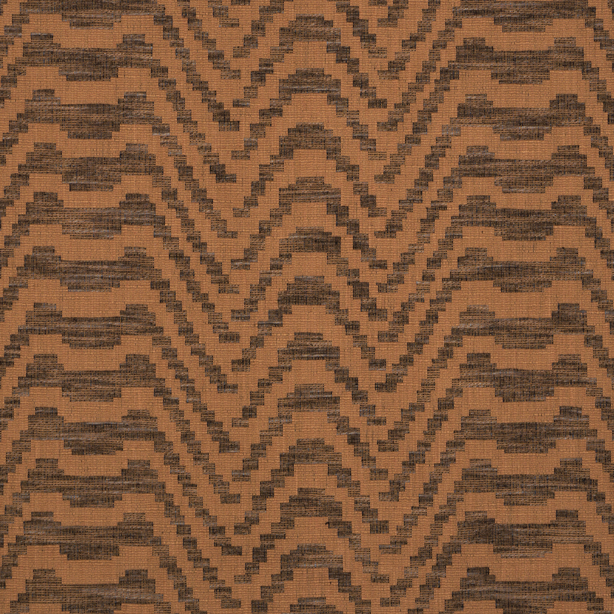 Schumacher 84642 STEPPED CHEVRON in SEPIA Fabric - ORPHEUM