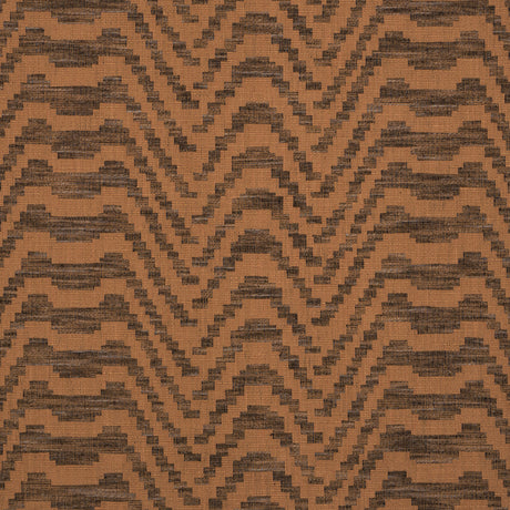 Schumacher 84642 STEPPED CHEVRON in SEPIA Fabric - ORPHEUM
