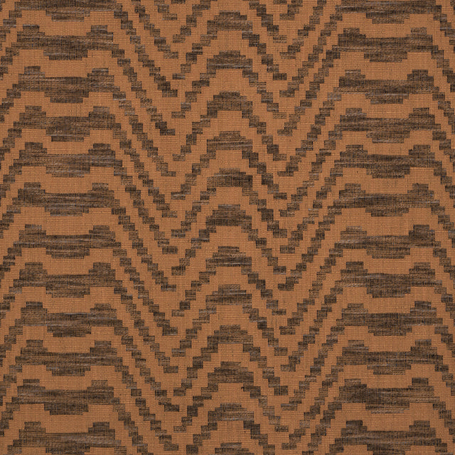 Schumacher 84642 STEPPED CHEVRON in SEPIA Fabric - ORPHEUM