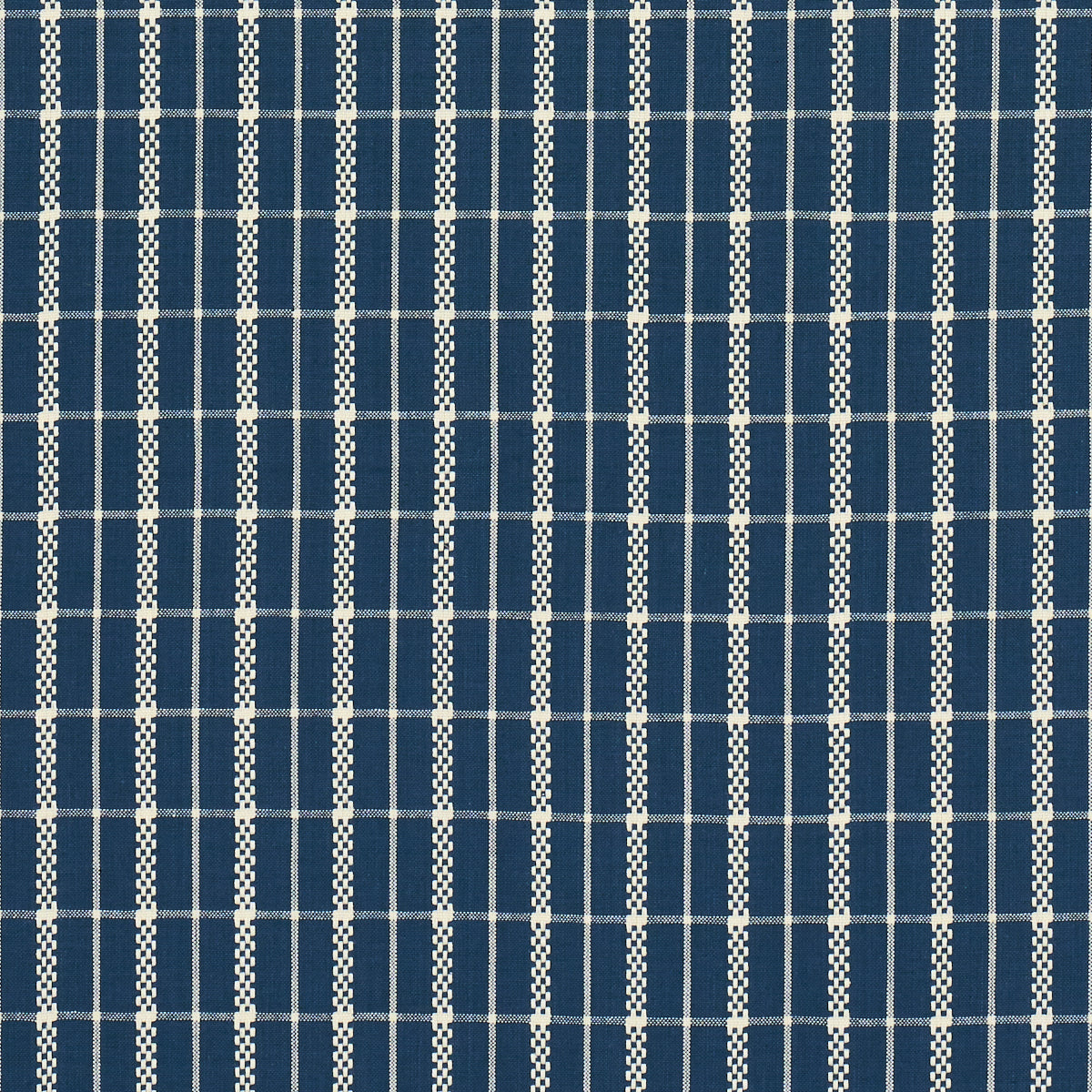 Schumacher 84681 BOYD CHECK in INDIGO Fabric - ASHBURY