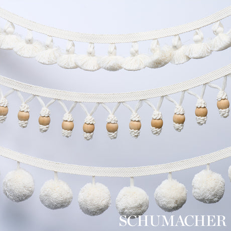Schumacher 84690 COTTON TASSEL FRINGE in IVORY Trim - ASHBUR