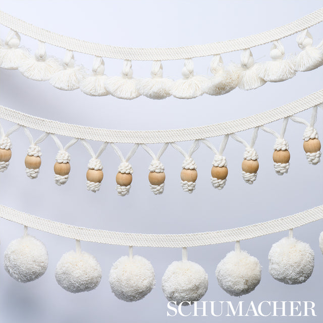 Schumacher 84690 COTTON TASSEL FRINGE in IVORY Trim - ASHBUR