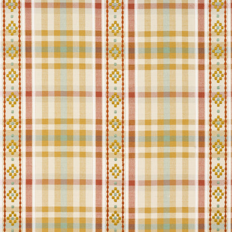 Schumacher 84732 HUTTON HAND WOVEN CHECK in OCHRE Fabric - A