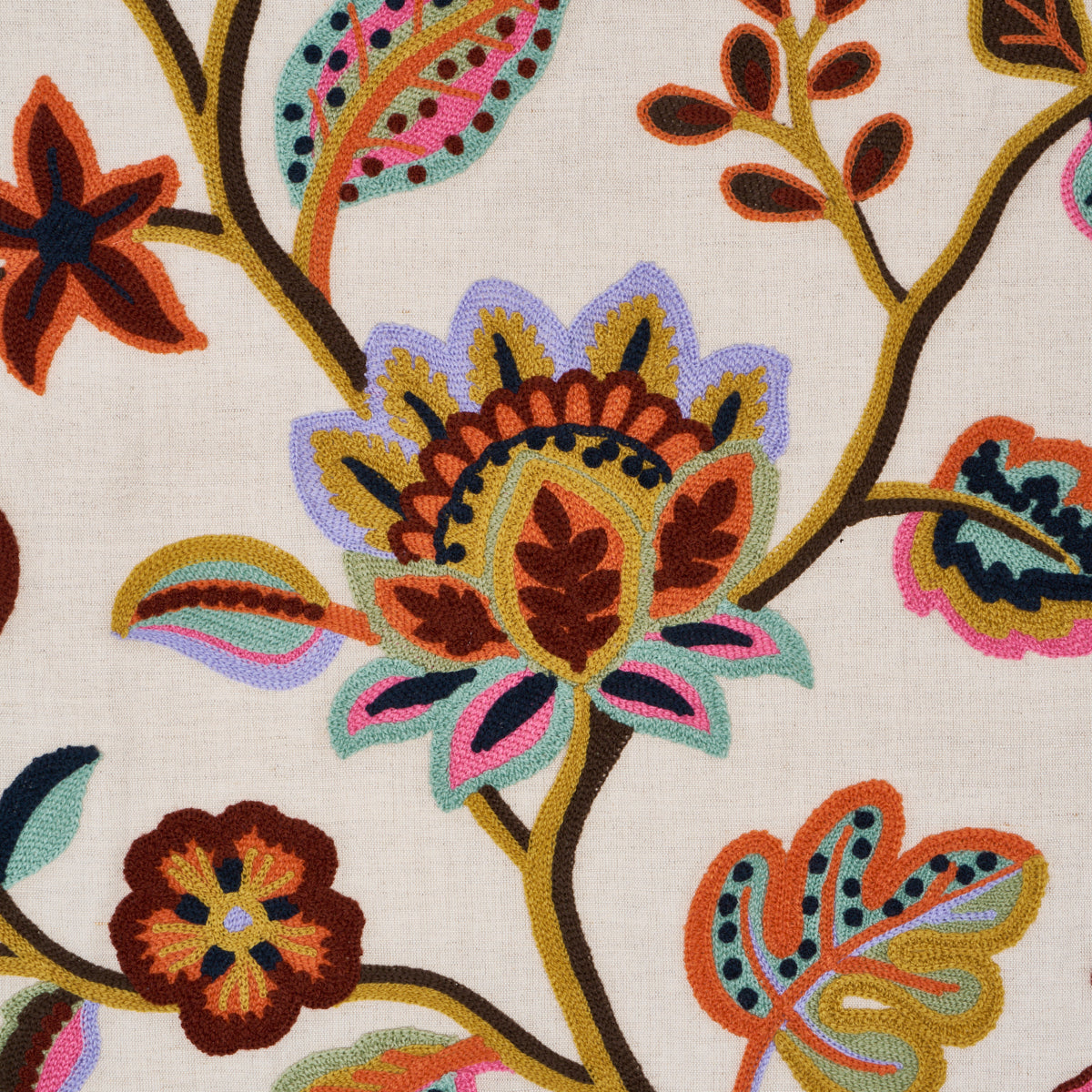 Schumacher 84750 LOULOU EMBROIDERY in JEWEL Fabric - ASHBURY
