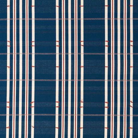 Schumacher 84780 REMMY HAND WOVEN STRIPE in INDIGO Fabric - 
