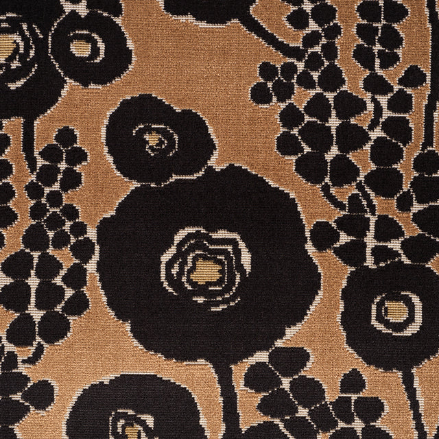 Schumacher 84790 EMELIE VELVET in BRONZE & NOIR Fabric - CUT
