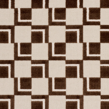 Schumacher 84801 EDISON VELVET in CHESTNUT Fabric - CUT & PA