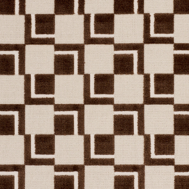 Schumacher 84801 EDISON VELVET in CHESTNUT Fabric - CUT & PA