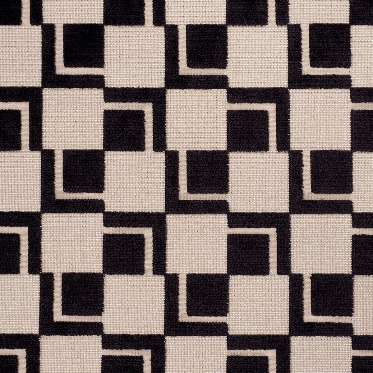 Schumacher 84802 EDISON VELVET in NOIR Fabric - CUT & PATTER