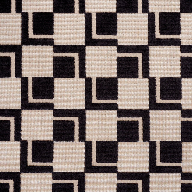 Schumacher 84802 EDISON VELVET in NOIR Fabric - CUT & PATTER