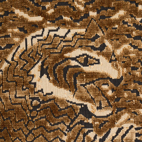 Schumacher 84830 TIGRESS VELVET in GOLD Fabric - CUT & PATTE