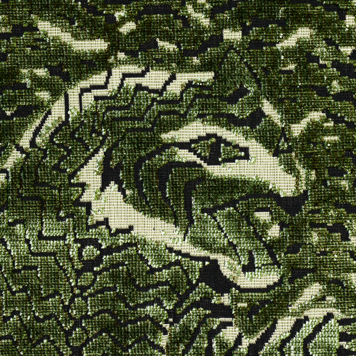 Schumacher 84832 TIGRESS VELVET in MALACHITE Fabric - CUT & 
