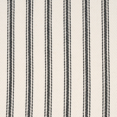 Schumacher 84860 GRIFFIN TICKING STRIPE in BLACK & WHITE Fab
