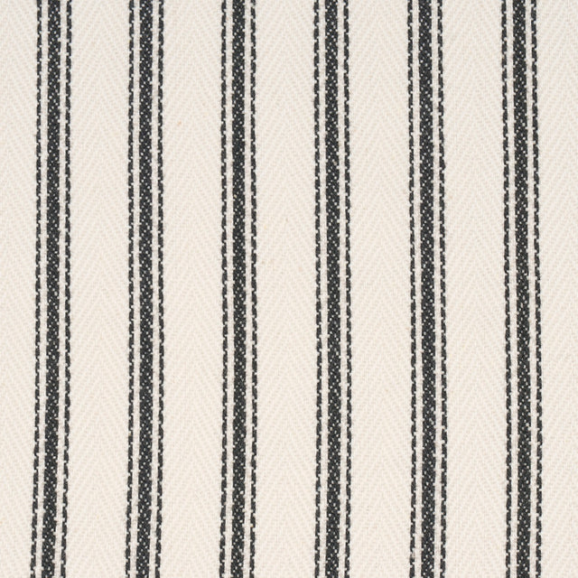 Schumacher 84860 GRIFFIN TICKING STRIPE in BLACK & WHITE Fab