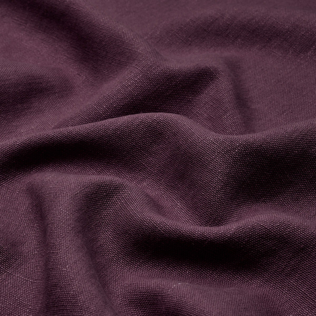 Schumacher 84911 JUMI STONEWASHED LINEN in AUBERGINE Fabric 