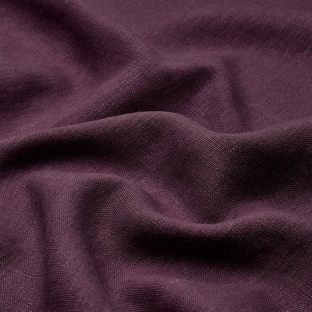 Schumacher 84911 JUMI STONEWASHED LINEN in AUBERGINE Fabric 