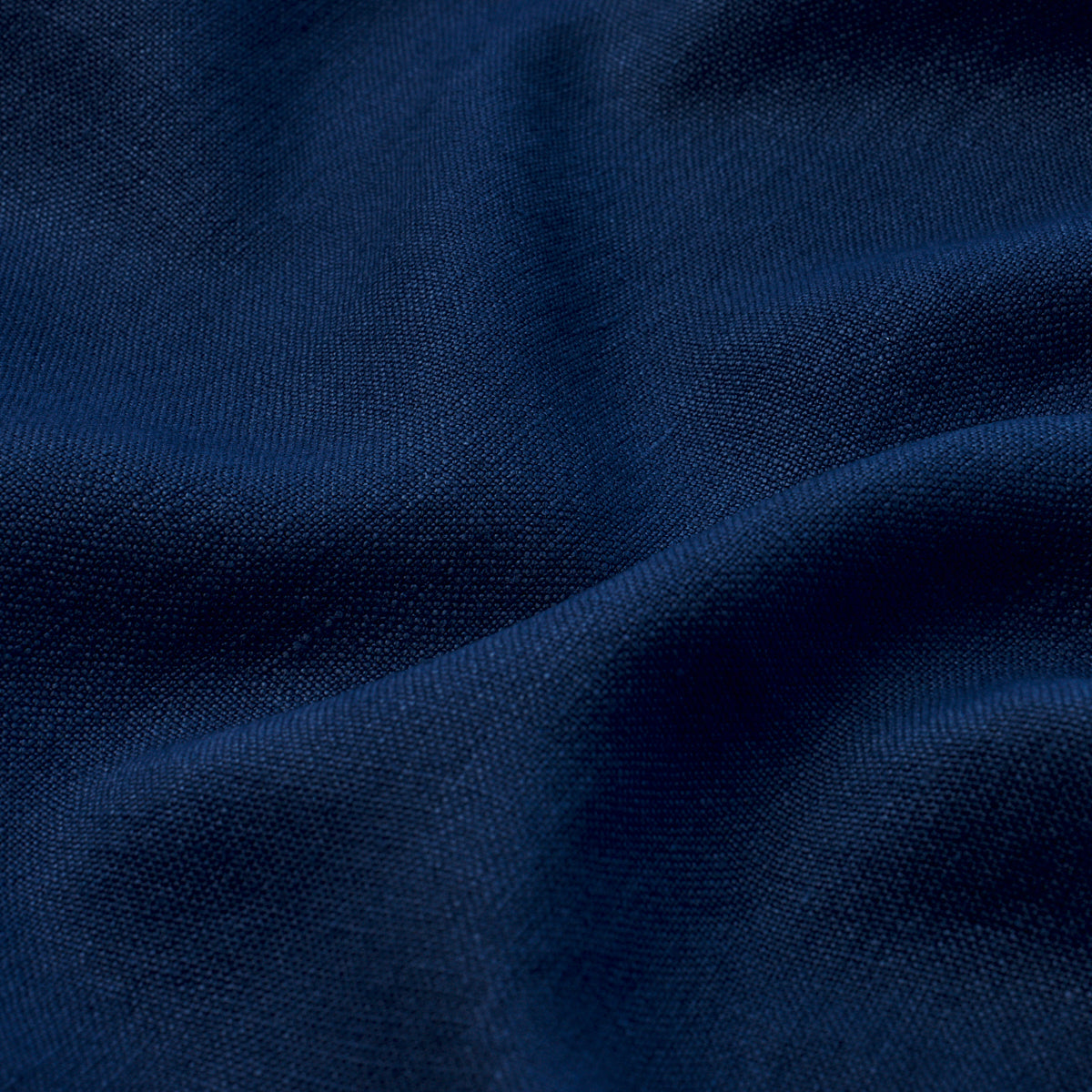 Schumacher 84956 KAI LINEN in NAVY Fabric - PERFECT BASICS: 