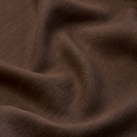 Schumacher 84959 KAI LINEN in CHOCOLATE Fabric - PERFECT BAS