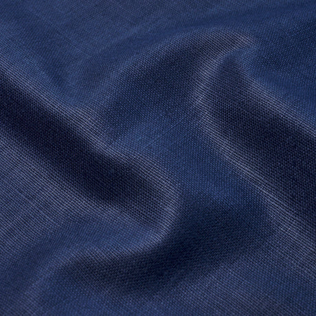 Schumacher 84964 LEO GLAZED LINEN in NAVY Fabric - PERFECT B
