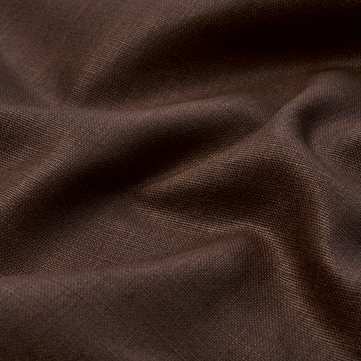 Schumacher 84968 LEO GLAZED LINEN in CHOCOLATE Fabric - PERF