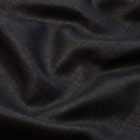 Schumacher 84969 LEO GLAZED LINEN in BLACK Fabric - PERFECT 