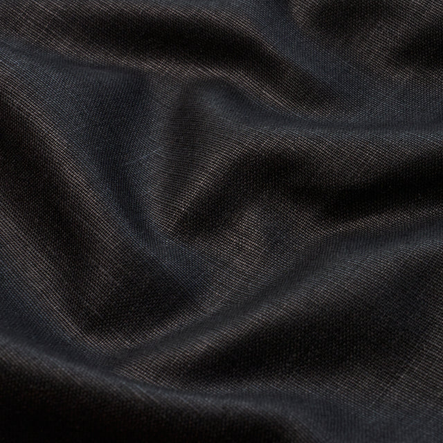 Schumacher 84969 LEO GLAZED LINEN in BLACK Fabric - PERFECT 