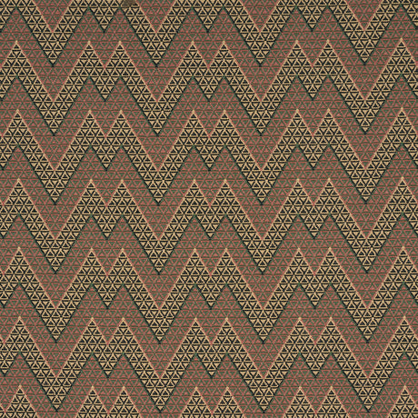 Schumacher 84970 ALPINE PEAKS CHEVRON in TERRACOTTA DESERT F