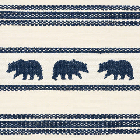 Schumacher 84990 KODA STRIPE in INDIGO Fabric - LUXE LODGE