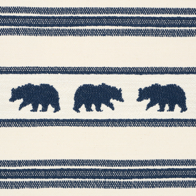 Schumacher 84990 KODA STRIPE in INDIGO Fabric - LUXE LODGE
