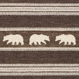 Schumacher 84991 KODA STRIPE in COFFEE Fabric - LUXE LODGE