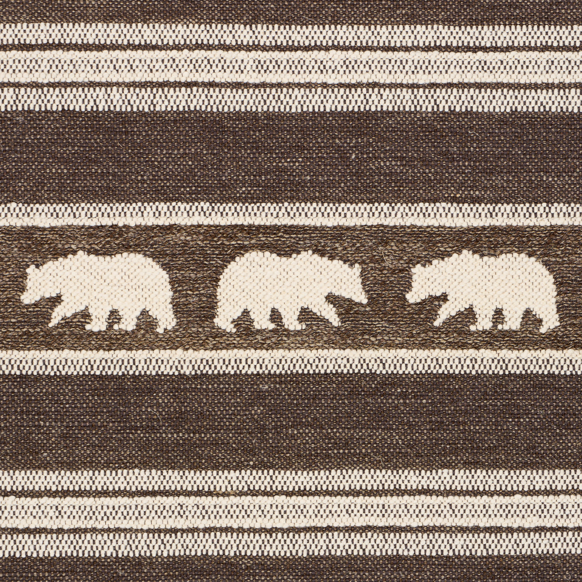 Schumacher 84991 KODA STRIPE in COFFEE Fabric - LUXE LODGE