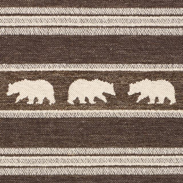Schumacher 84991 KODA STRIPE in COFFEE Fabric - LUXE LODGE