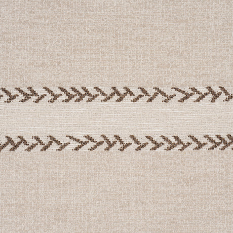 Schumacher 85050 PLAINS STRIPE CASEMENT in FLAX Fabric - LUX