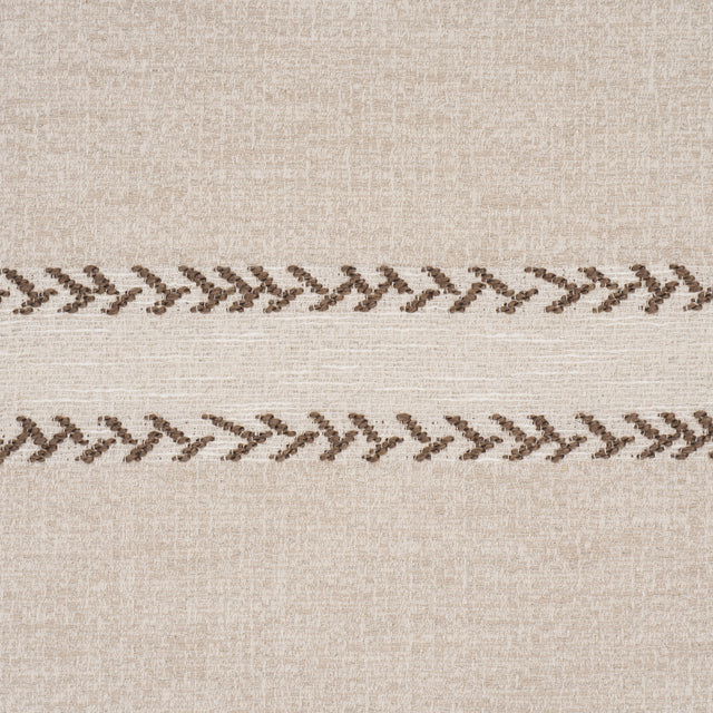 Schumacher 85050 PLAINS STRIPE CASEMENT in FLAX Fabric - LUX