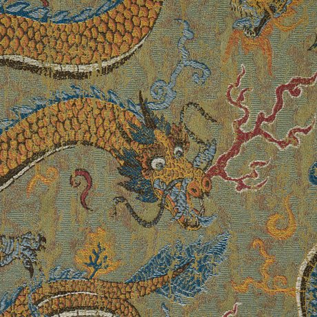 Schumacher 85090 SERPENTINE DRAGON in MULTI Fabric - STATEME