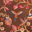Schumacher 85111 BIRDS OF PARADISE WOVEN in CHESTNUT Fabric 