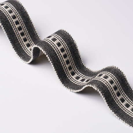 Schumacher 85171 LUBECK TAPE NARROW in CHARCOAL Trim - PEREN