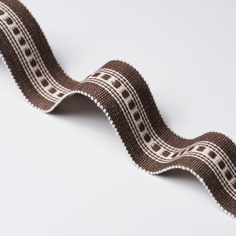 Schumacher 85172 LUBECK TAPE NARROW in BROWN Trim - PERENNIA